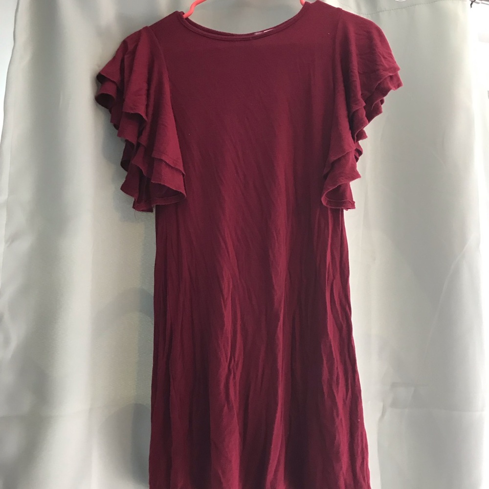 Burgundy casual dress